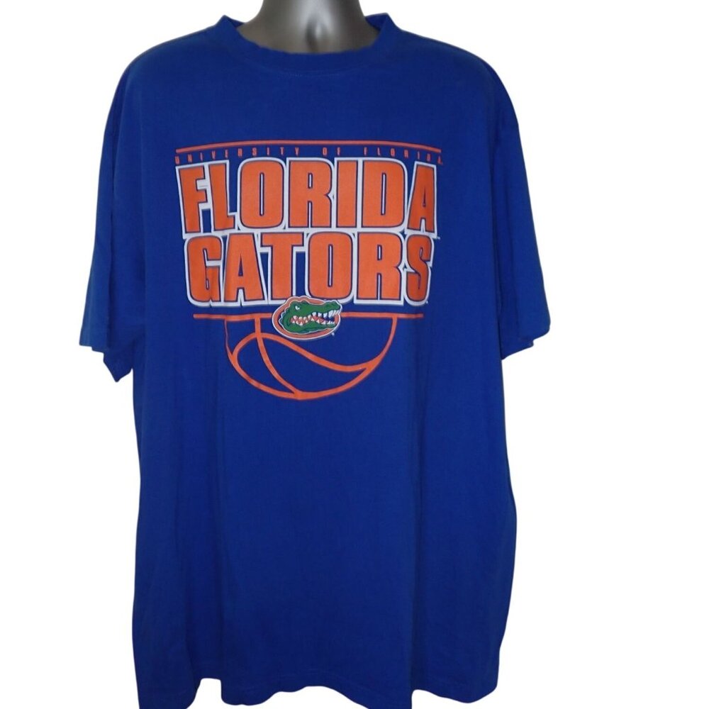 Florida Gators T Shirt Mens 2XLT‎ Section Majestic Blue Short Sleeve College